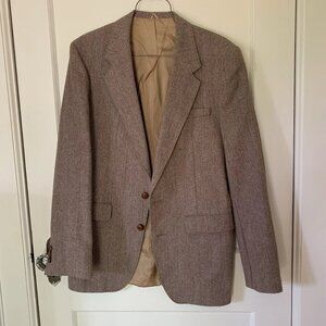 Charms Blazer Womens Suit Size M Jacket Light Brown Beige VTG business casual